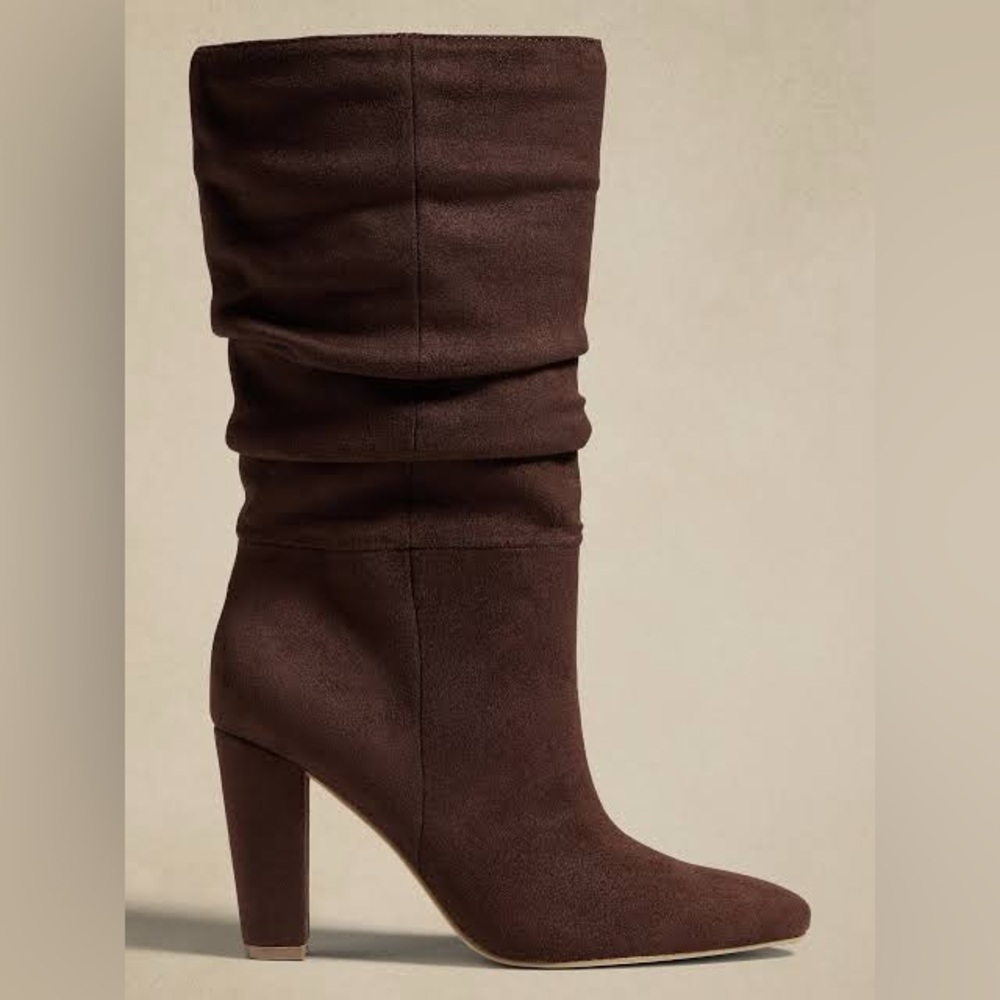 NEW! BANANA REPUBLIC | Brown Vegan Suede Slouchy Boots - Multiple 🪵